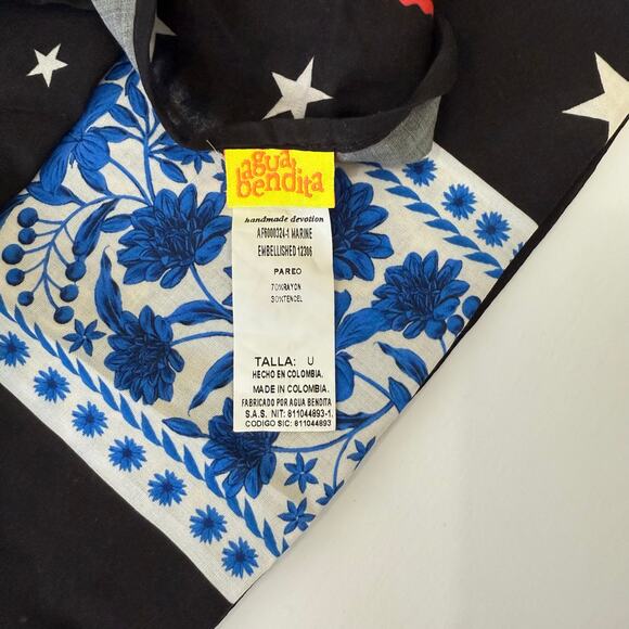 Agua Bendita Marine Embellished Pareo Sarong One Size - Picture 5 of 7